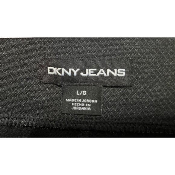 DKNY Jeans women's pull on black pants Large, high rise, pockets, some stretch - Picture 5 of 8